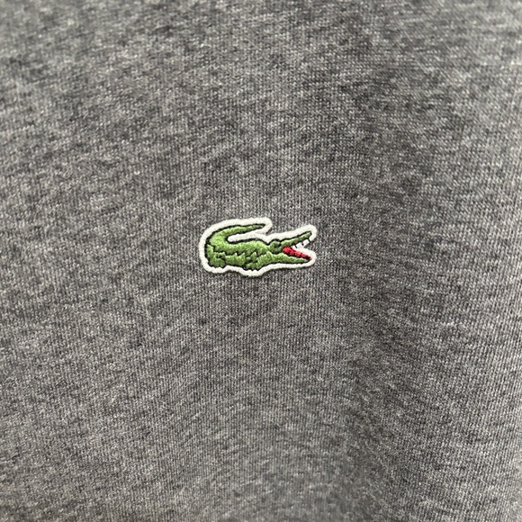 Lacoste Men's Charcoal Zip-Up Sweater 2XLT - Picture 3 of 4